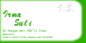 irma suli business card